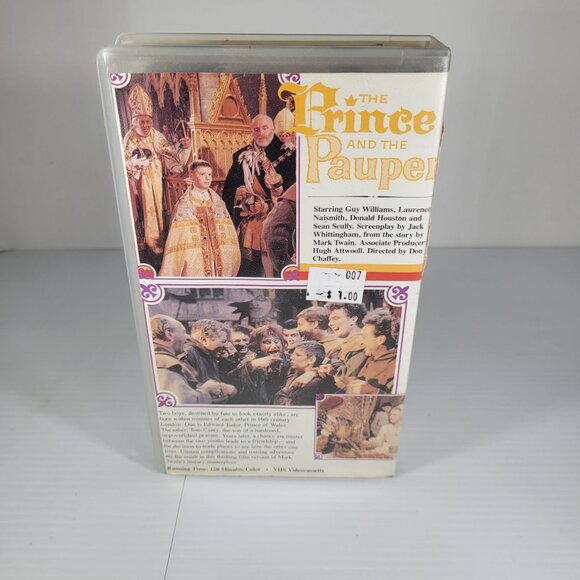 Vintage‎ The Prince And The Pauper 1962 VHS Very Rare White Clamshell Case Works - Picture 2 of 4